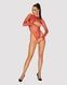 Сетчатый бодистокинг с длинным рукавом Obsessive B126 teddy red XL/XXL, красныйSO7212,3 - интернет-магазин интимных товаров Squitter