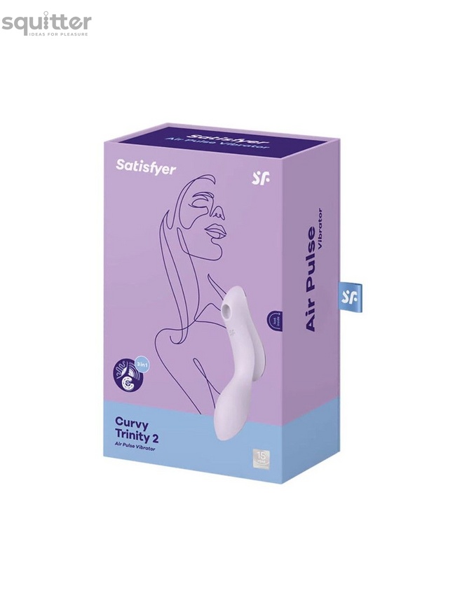 Вакуумный стимулятор с вибрацией Satisfyer Curvy Trinity 2 Violet SO6084 фото