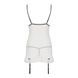 Сорочка прозора з пажами Passion ORIHIME CHEMISE L/XL, white, трусики, стрепи EL16404,4 - інтернет-магазин інтимних товарів Squitter