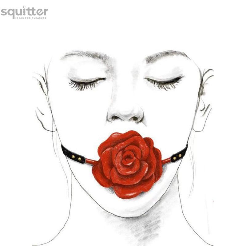 Роскошный кляп в виде розы Zalo - Rose Ball Gag, двойное использование SO6690 фото