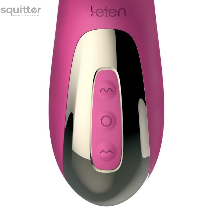 Вібратор-пульсатор Leten Automatical Thrusting Vibrator з підігрівом, що перезаряджається, 10 режимі SO2128 фото