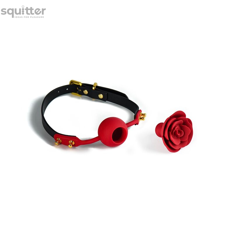 Роскошный кляп в виде розы Zalo - Rose Ball Gag, двойное использование SO6690 фото