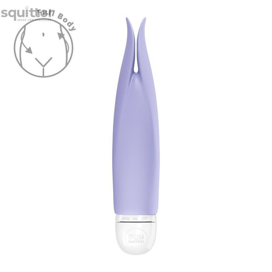 Вібратор з пелюстками Fun Factory VOLITA purple, компактний, дуже тихий, на батарейках SX3687 - онлайн-сексшоп Сквітер