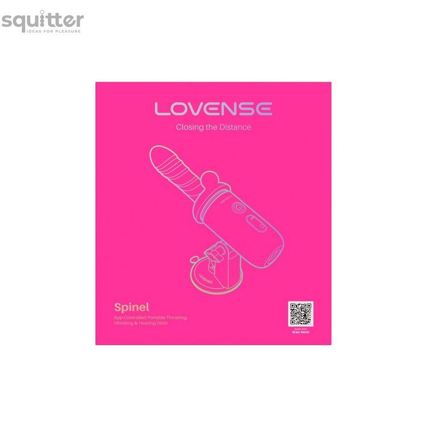 Смарт-міні секс-машина Lovense Spinel імітація фрикцій, підігрів, 3 насадки, на присосці SX3316 - онлайн-сексшоп Сквітер