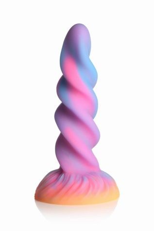 Фентезійний фалоімітатор Creature Cocks Glow-in-the-Dark Unicorn Dildo, світиться в темряві, 20,6 см SX2205 - онлайн-сексшоп Сквітер