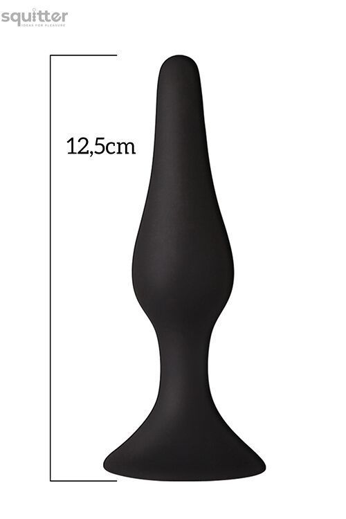 Анальная пробка на присоске MAI Attraction Toys №34 Black, длина 12,5см, диаметр 3,2см SO5010 - онлайн-сексшоп Сквитер