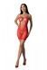 Ажурна мінісукня на тонких бретелях Passion BS096 One Size, red, плетіння на грудях SO8930,1 - інтернет-магазин інтимних товарів Squitter