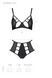 Комплект белья Passion TASMINA SET XXL/XXXL black, лиф, высокие трусики с корсетом сзадиSO8492,7 - интернет-магазин интимных товаров Squitter