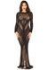 Сукня Leg Avenue Lace and Net Bodycon Gown One Size, Black SX1737,2 - інтернет-магазин інтимних товарів Squitter