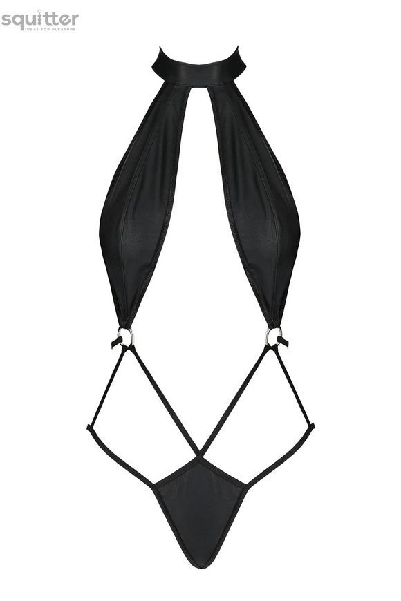 Боді-халтер з екошкіри Passion JANNIES BODY L/XL black SO8442 - онлайн-сексшоп Сквітер