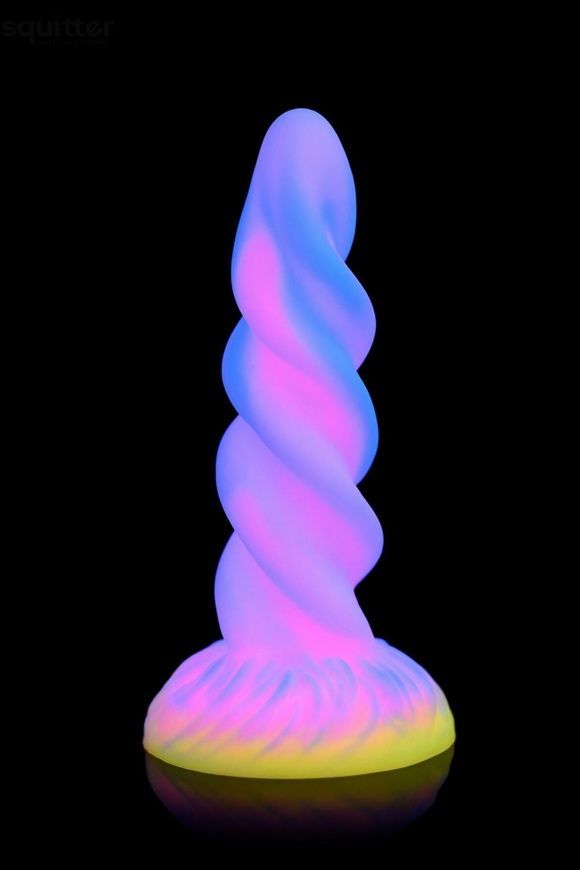 Фентезійний фалоімітатор Creature Cocks Glow-in-the-Dark Unicorn Dildo, світиться в темряві, 20,6 см SX2205 - онлайн-сексшоп Сквітер