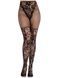Колготки Leg Avenue Dahlia Lace Tights with Net Thigh Detail One Size SX2747,4 - інтернет-магазин інтимних товарів Squitter