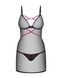 Пеньюар Obsessive Novenes chemise & thong, XS/S, обтислий, прозорий, зі стрепами, стрінги в комплект SX0619,4 - інтернет-магазин інтимних товарів Squitter