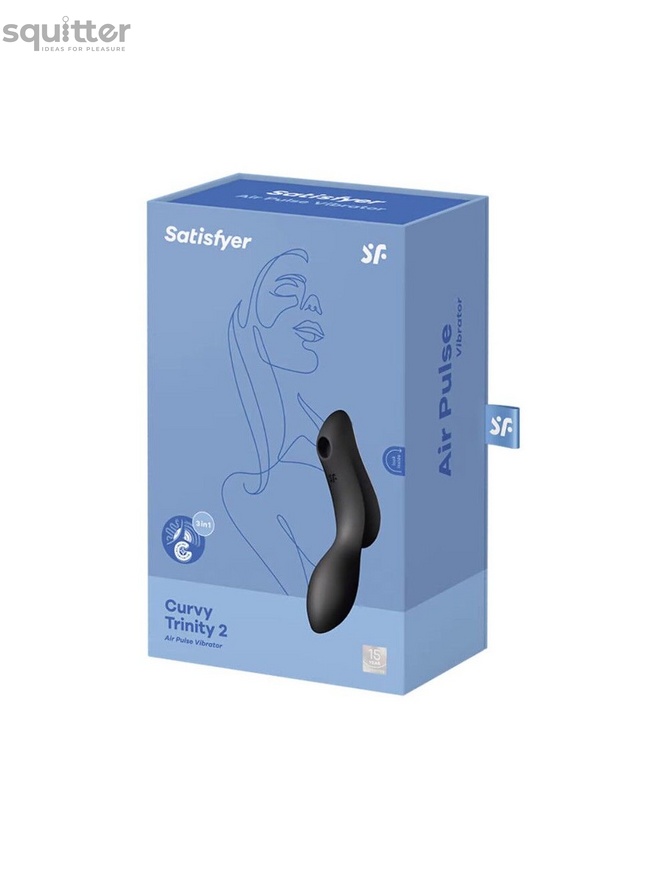 Вакуумний стимулятор з вібрацією Satisfyer Curvy Trinity 2 Black SO6085 фото