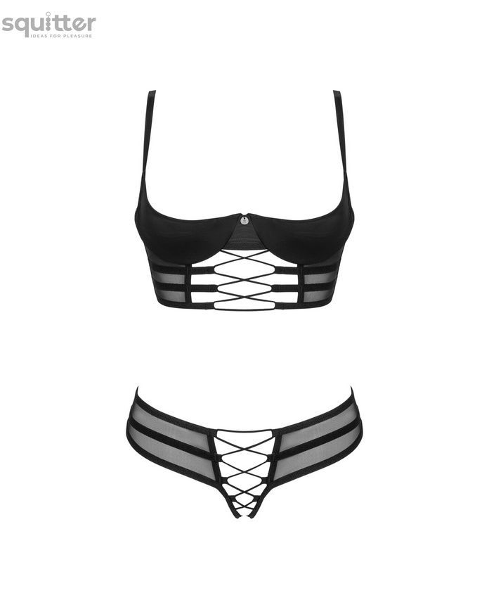 Комплект Obsessive Roxelia 2-pcs crotchless set XL/2XL SO9073 - онлайн-сексшоп Сквітер