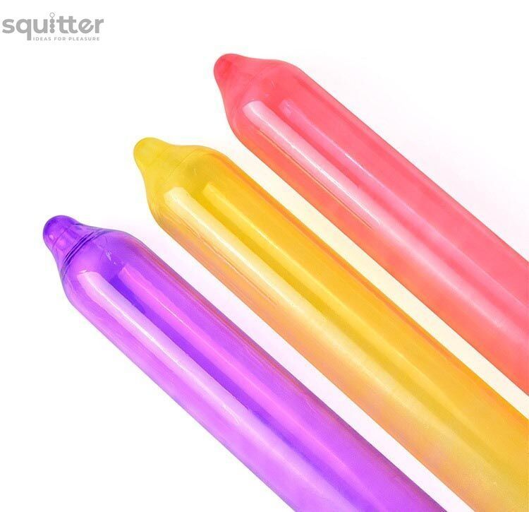 Презервативи Holographic Recare Fruit Flavour Condoms 12 шт, аромати: м'ята, банан, полуниця SX3339 - онлайн-сексшоп Сквітер