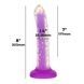 Фалоімітатор, що світиться в темряві, ADDICTION Rave 8&Prime;, Glow in the Dark Dildo Purple Confetti, 20,3 см SX1301,4 - інтернет-магазин інтимних товарів Squitter