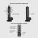 Фалоімітатор з вібрацією і ротацією Strap-On-Me Rotating & Vibrating Realistic Dildo - L - Black SX3503,2 - інтернет-магазин інтимних товарів Squitter