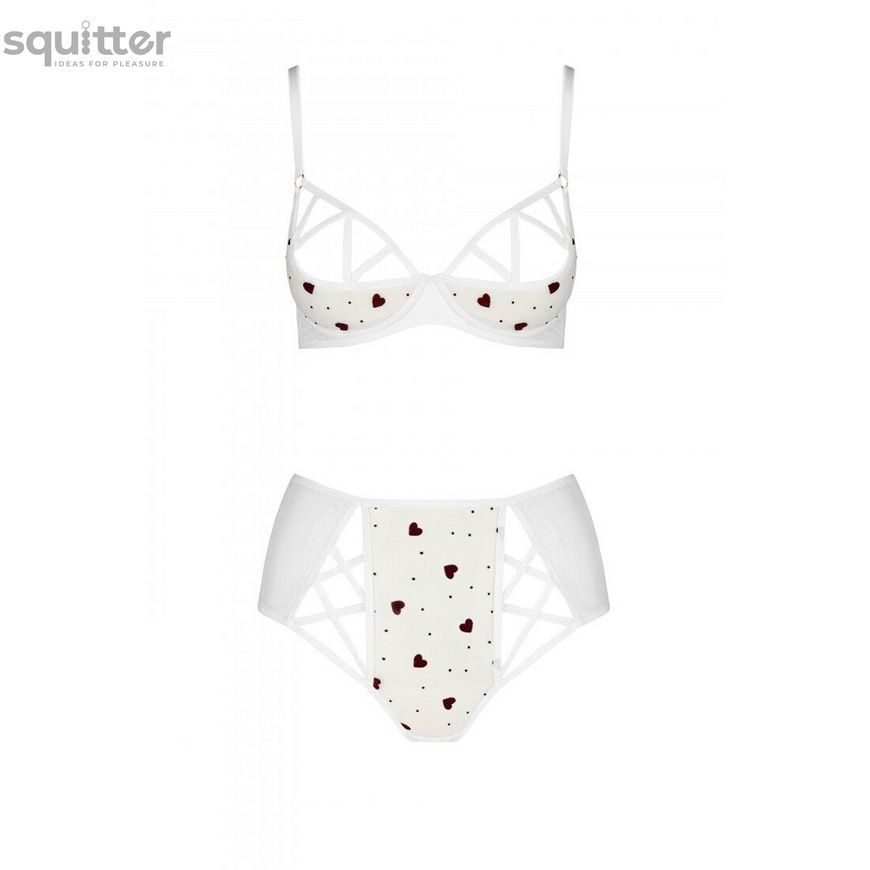 Еротичний комплект з малюнком Passion LOVELIA BIKINI L/XL, white SO4750 - онлайн-сексшоп Сквітер