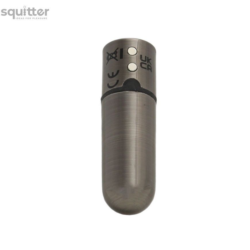 Вибропуля PowerBullet First-Class Bullet 2.5&Prime; with Key Chain Pouch, Gun Metal, 9 режимов вибрации SO6846 - онлайн-сексшоп Сквитер