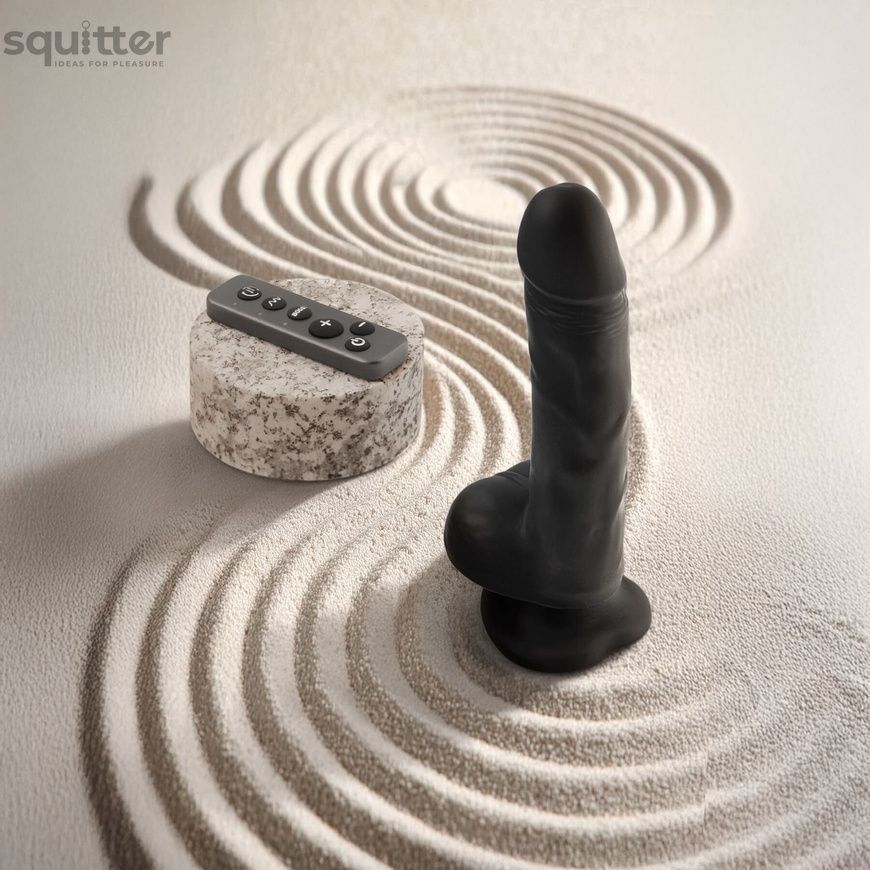 Фалоімітатор з вібрацією і ротацією Strap-On-Me Rotating & Vibrating Realistic Dildo - L - Black SX3503 - онлайн-сексшоп Сквітер