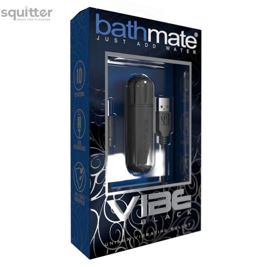 Вібропуля Bathmate Vibe Bullet Black, глибока потужна вібрація SO2439 фото