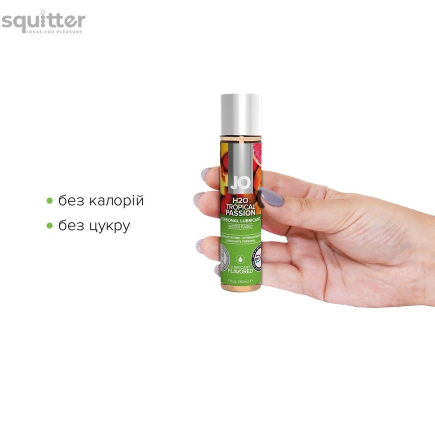 Змазка на водній основі JO H2O &mdash; Tropical Passion (30 мл) без цукру, рослинний гліцерин SO1472 - онлайн-сексшоп Сквітер