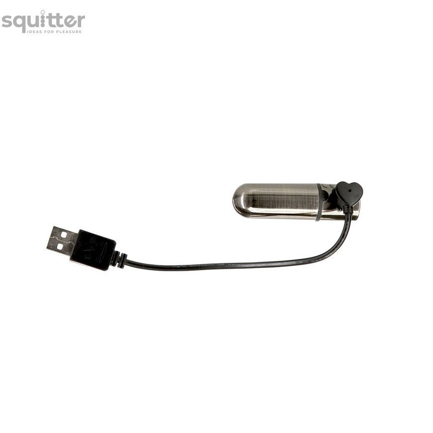 Вибропуля PowerBullet First-Class Bullet 2.5&Prime; with Key Chain Pouch, Gun Metal, 9 режимов вибрации SO6846 - онлайн-сексшоп Сквитер
