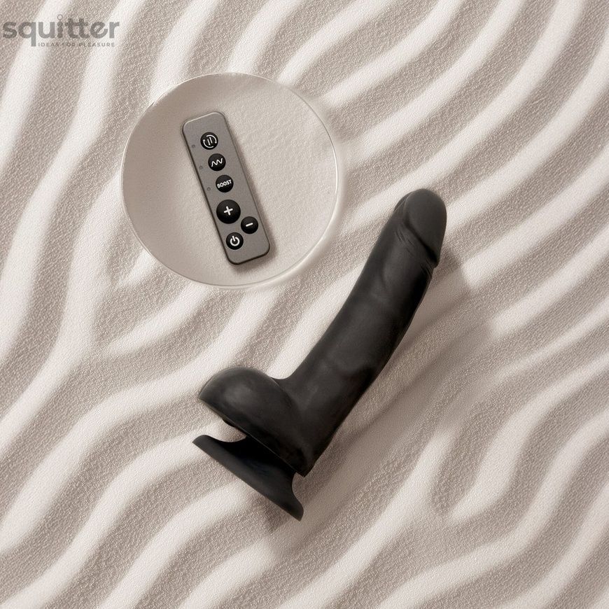 Фалоімітатор з вібрацією і ротацією Strap-On-Me Rotating & Vibrating Realistic Dildo - L - Black SX3503 - онлайн-сексшоп Сквітер