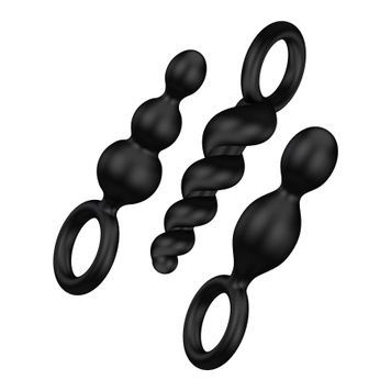 Набор анальных игрушек Satisfyer Plugs black (set of 3) - Booty Call (м'ята упаковка!!!) SO2323-R - онлайн-сексшоп Сквітер