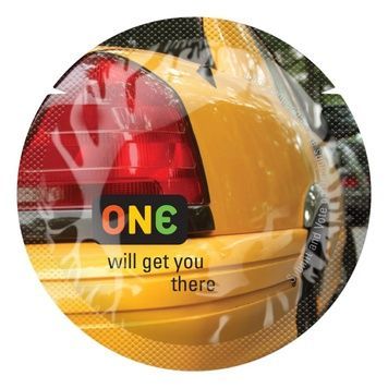 Презерватив ONE Color Sensations ONE will get you there, 1 шт, жовтий, гладенький, зі змазкою SX0768 - онлайн-сексшоп Сквітер