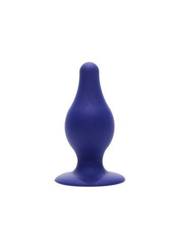 Анальна пробка SilexD (Model 2 size M) Blue двошаровий, силікон+Silexpan SO6739 - онлайн-сексшоп Сквітер