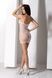 Ажурна мінісукня на тонких бретелях Passion BS096 One Size, white, плетіння на грудях SO8931,9 - інтернет-магазин інтимних товарів Squitter