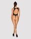 Ажурний бодістокінг із ефектом шнурівки Obsessive B129 teddy black XL/XXL, чорний, з доступом SO7214,4 - інтернет-магазин інтимних товарів Squitter