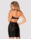 Платье под змеиную кожу Obsessive Vivianty dress M/L, черноеSO7314,2 - интернет-магазин интимных товаров Squitter