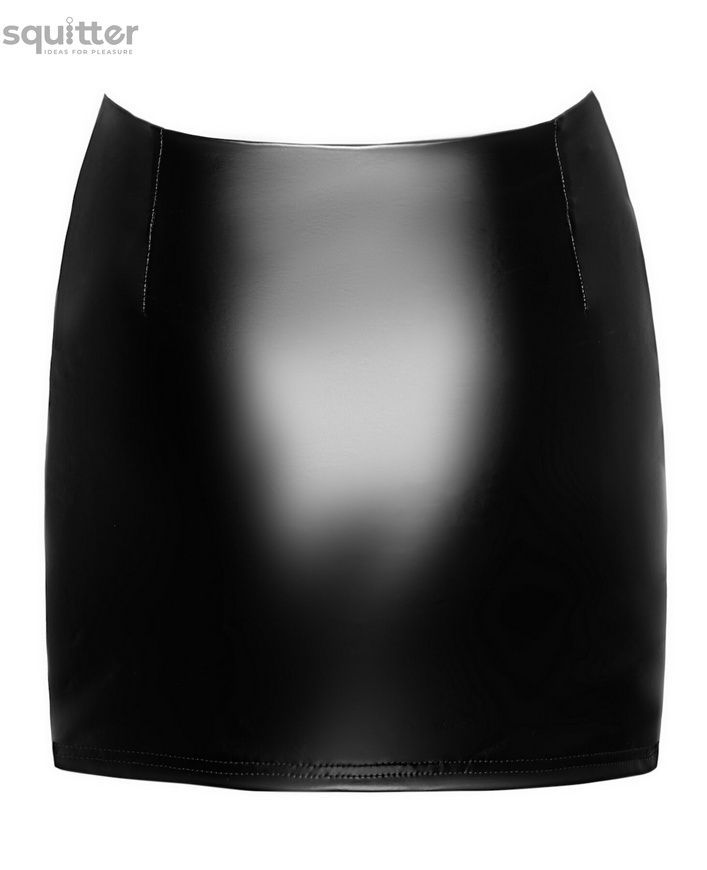 Спідниця Noir Handmade F345 Powerwetlook skirt with garter - 3XL SX2139 - онлайн-сексшоп Сквітер