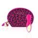 Мінівібромасажер Rianne S: Lovely Leopard Pink, 10 режимів роботи, косметичка-чохол, мед.силікон SO3886,1 - інтернет-магазин інтимних товарів Squitter