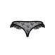 Трусики з оборками Passion Exclusive DONIA THONG S/M, black PS25902,6 - інтернет-магазин інтимних товарів Squitter