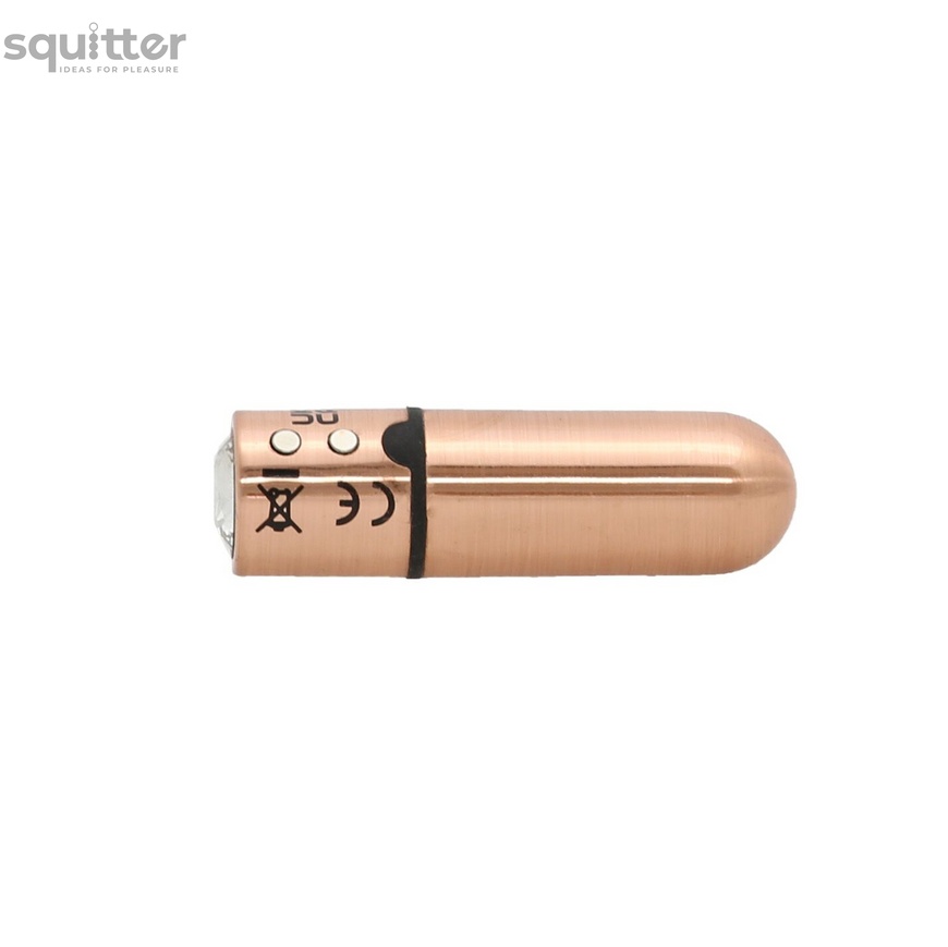 Вибропуля PowerBullet First-Class Bullet 2.5″ with Key Chain Pouch, Rose Gold, 9 режимов вибрации SO6847 фото