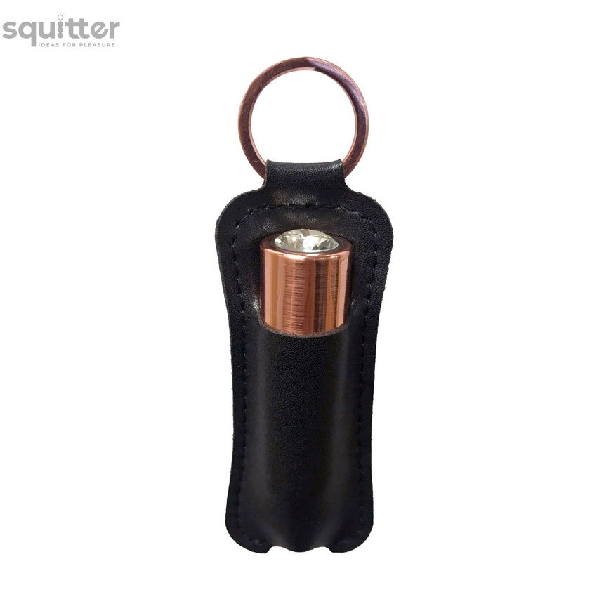 Віброкуля PowerBullet - First-Class Bullet 2.5" with Key Chain Pouch, Rose Gold SO6847 фото