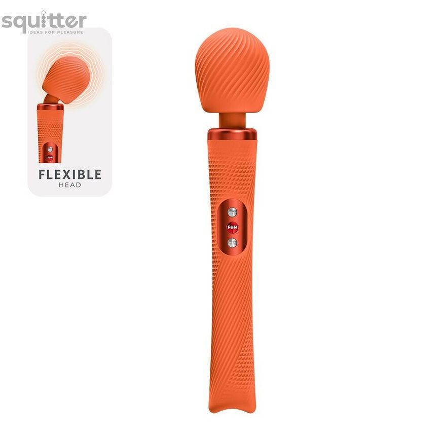Вібромасажер Fun Factory VIM Vibrating Wand Orange, суперпотужний та легкий, до 6 годин роботи SX3661 - онлайн-сексшоп Сквітер