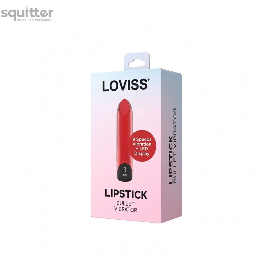Віброкуля-помада Loviss Lipstick Bullet Vibrator, 9 режимів, перезаряджувана SX3995 - онлайн-сексшоп Сквітер