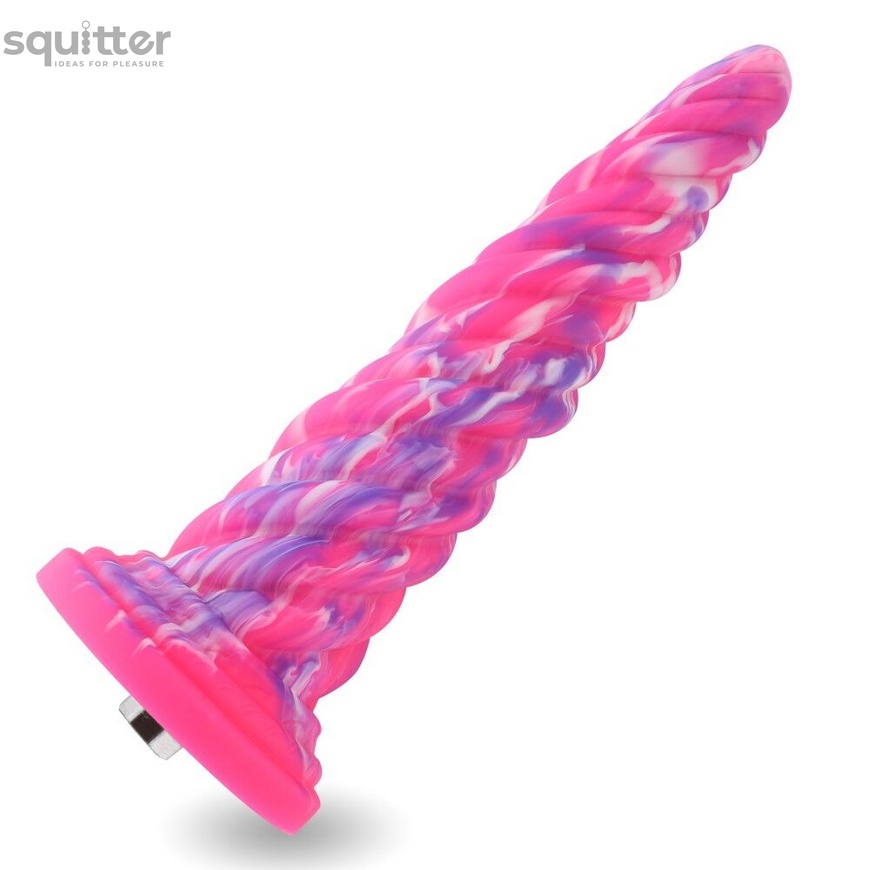 Фантазийный фаллоимитатор 10.12″ для секс-машин Hismith Silicone Dildo rose Monster Series, KlicLok SO6215 фото