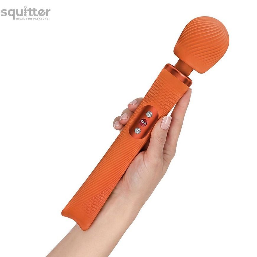 Вібромасажер Fun Factory VIM Vibrating Wand Orange, суперпотужний та легкий, до 6 годин роботи SX3661 - онлайн-сексшоп Сквітер
