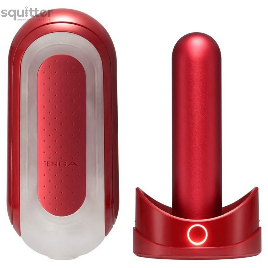 Мастурбатор із нагрівачем Tenga Flip Zero Red + Flip Warming Set SO4720 фото