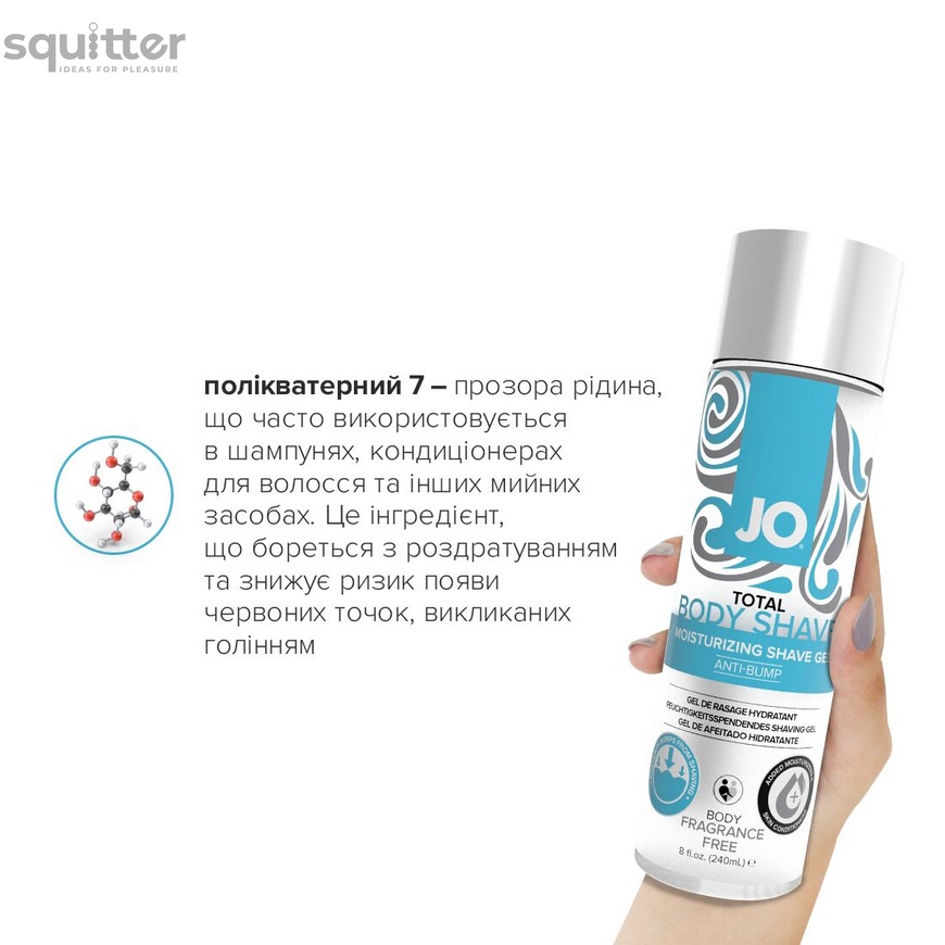 Гель для бритья System JO TOTAL BODY - Anti-bump Intimate Shaving Gel (240 мл) увлажняющий SO1779 фото