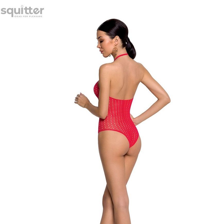 Бодістокінг з декольте Passion BS088 red, імітація корсетної шнурівки SO6383 - онлайн-сексшоп Сквітер