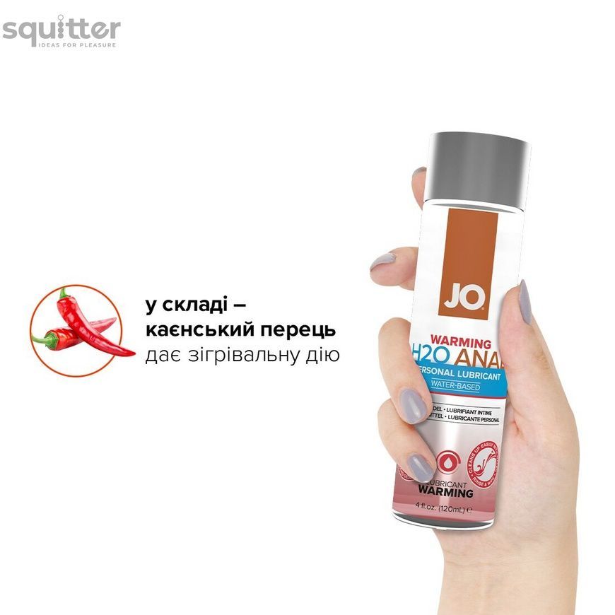 Анальна змазка JO ANAL H2O &mdash; WARMING (120 мл), розігрівальна, на водній основі SO1681 - онлайн-сексшоп Сквітер