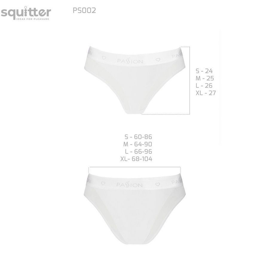 Трусики з прозорою вставкою Passion PS002 PANTIES S, white SO4197 - онлайн-сексшоп Сквітер