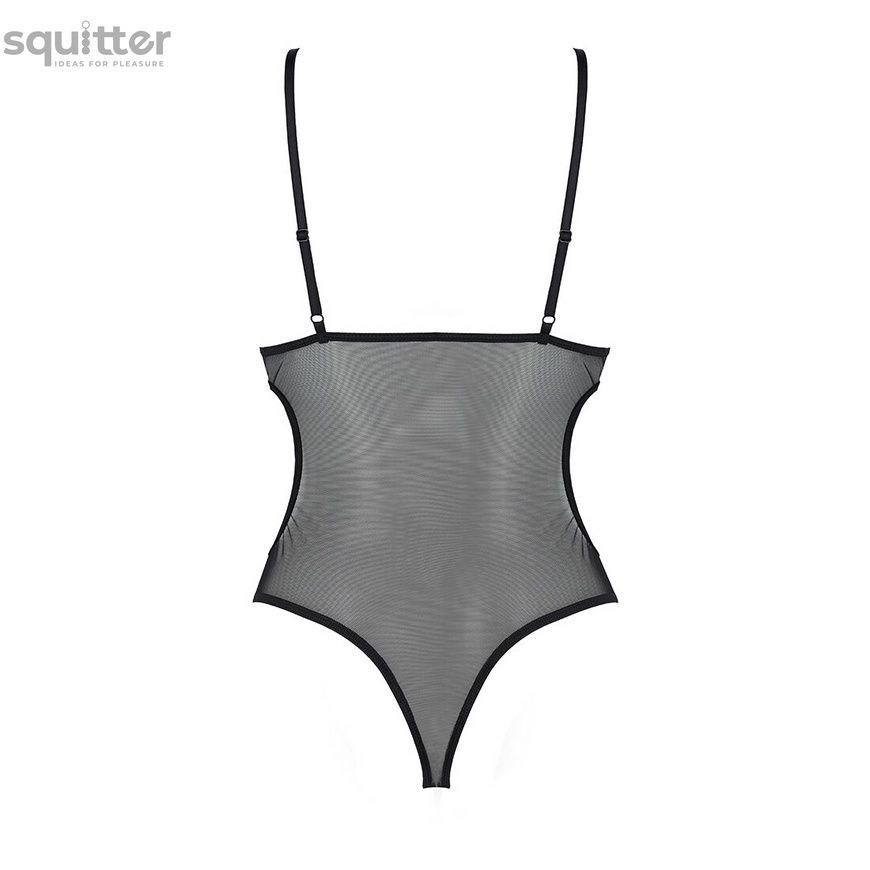 Боді з ажурним ліфом Passion CHRISTA BODY XXL/XXXL, black SO5755 - онлайн-сексшоп Сквітер